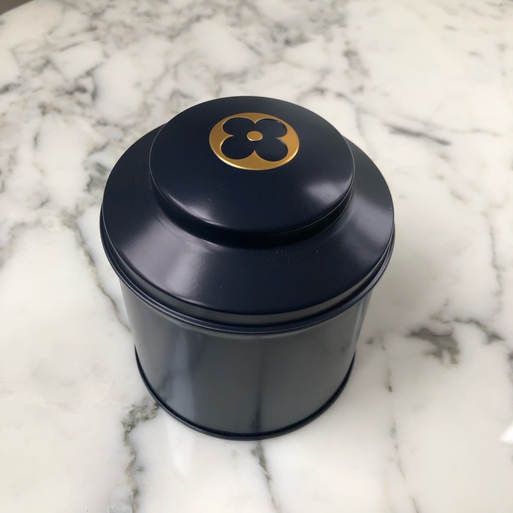 LOUIS VUITTON Monogram Flower LV Canister Tin Jar Box w/Tea NEW Limited Edition